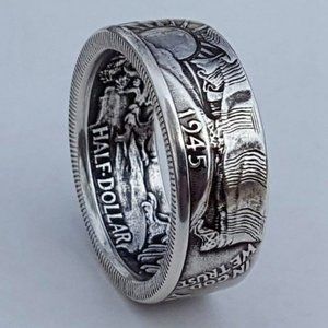 Vintage Silver Coin Ring